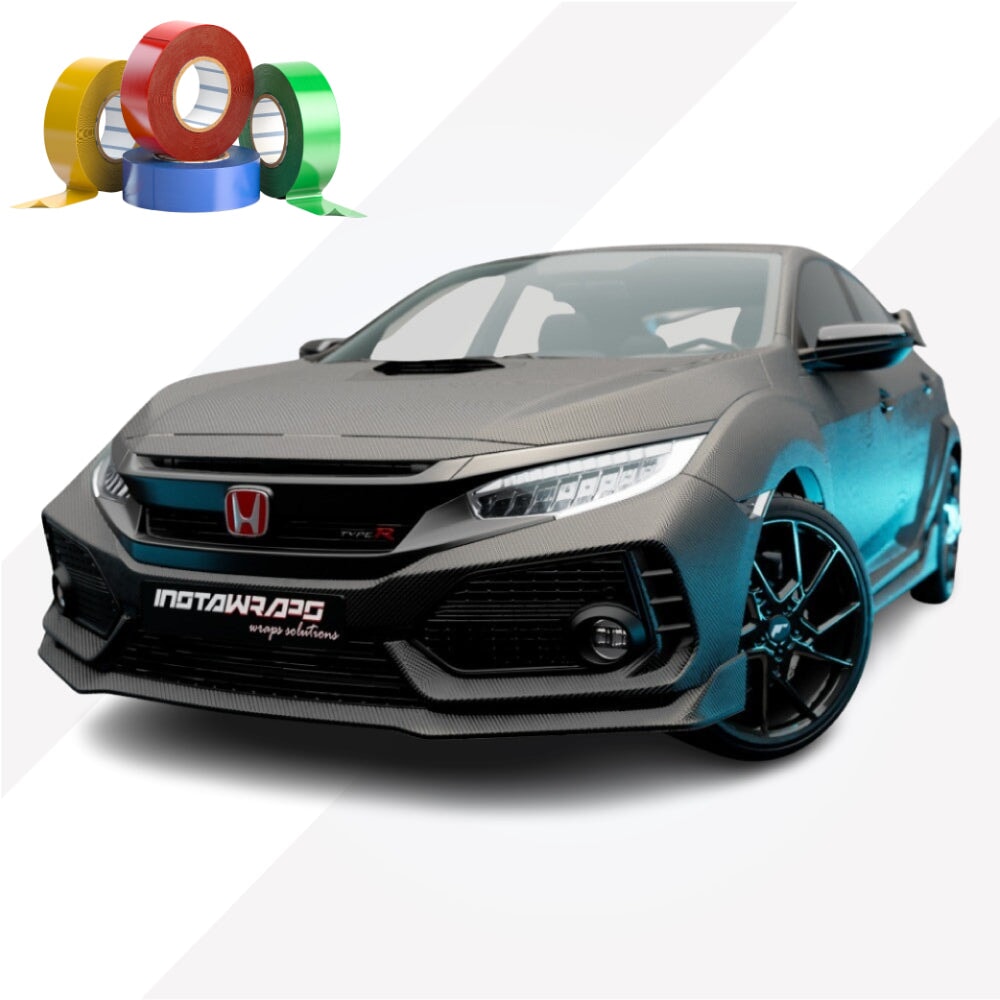 CHROME DELETE / CUSTOM VINYL WRAP TAPE STRIPES | AVERY DENNISON | BLACK CARBON FIBER | 194-X