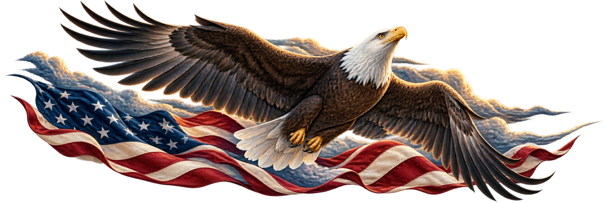 Glory Aloft | Bald Eagle and American Flag Automotive Decal | Instawraps