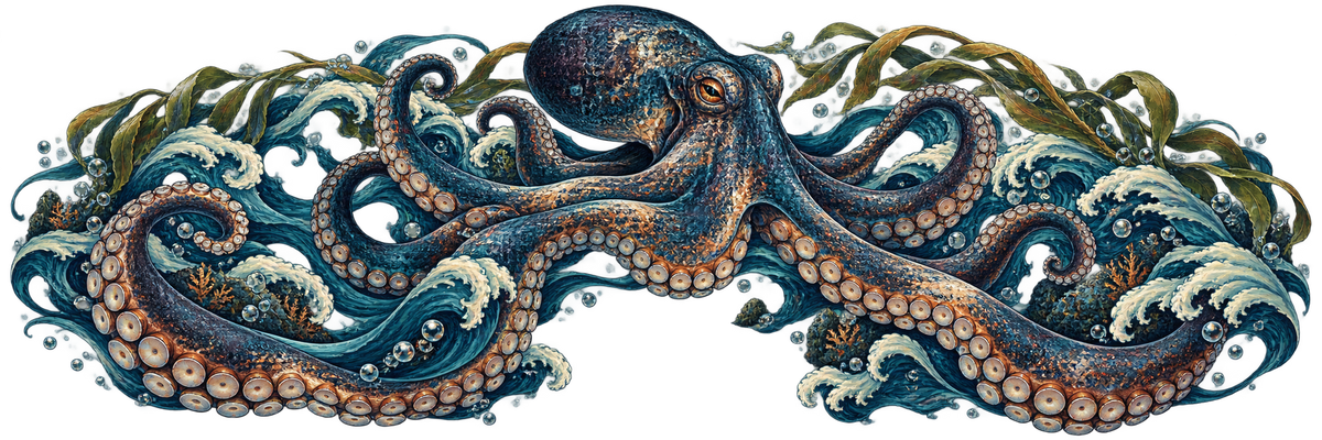 Tidal Coil | Japanese Octopus Automotive Decal | Instawraps