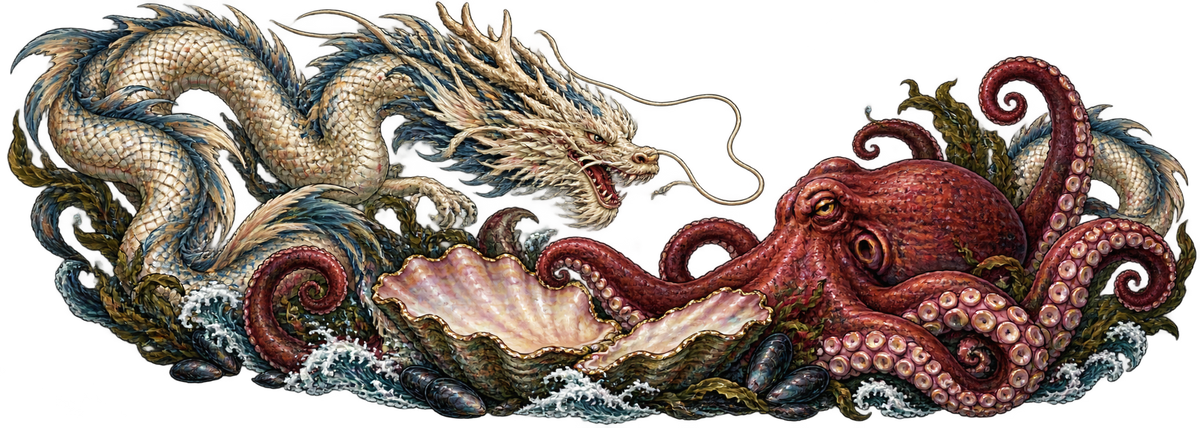 Shellcourt Rivals | Japanese Dragon and Octopus Automotive Decal | Instawraps