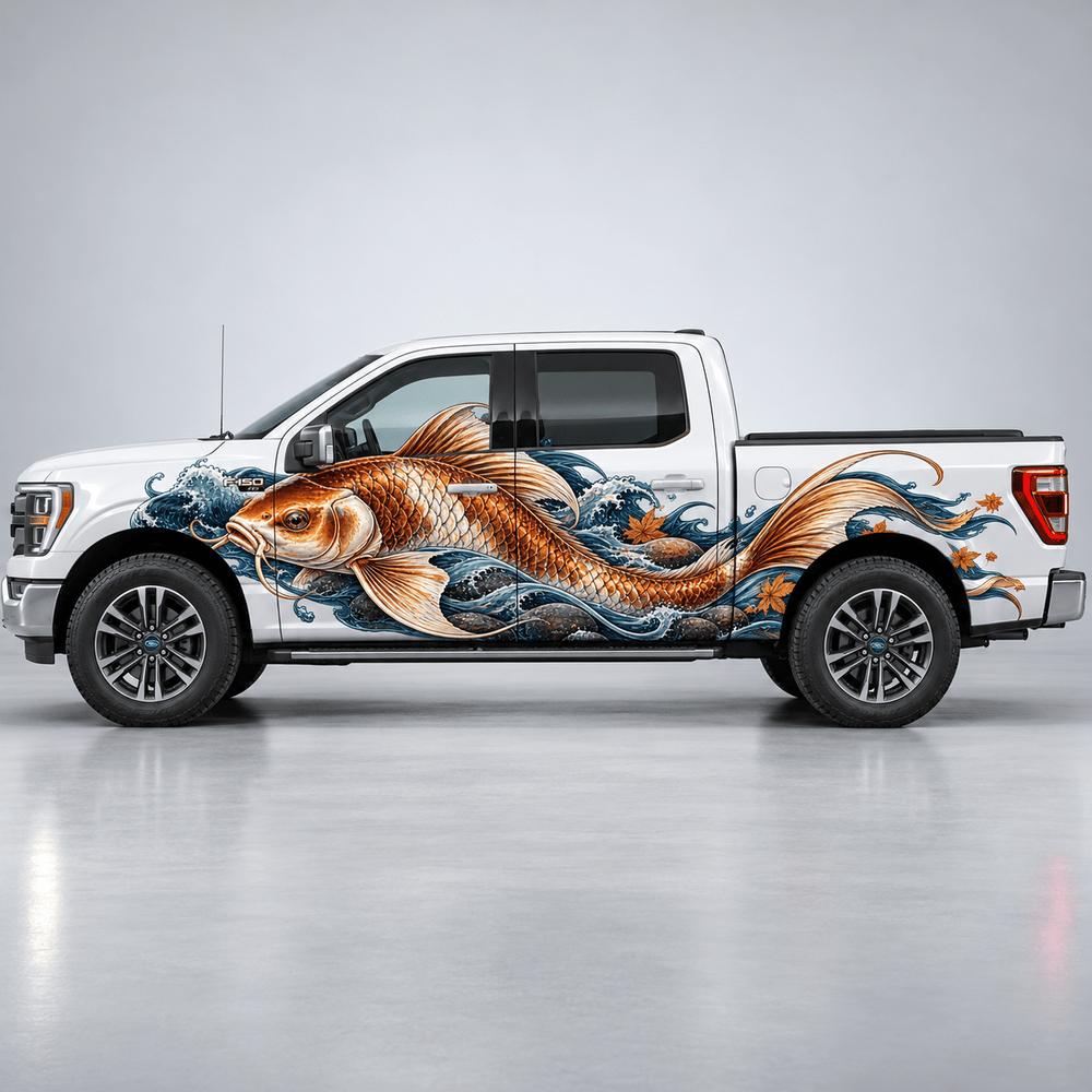 Copper Current | Japanese Carp Automotive Decal | Instawraps