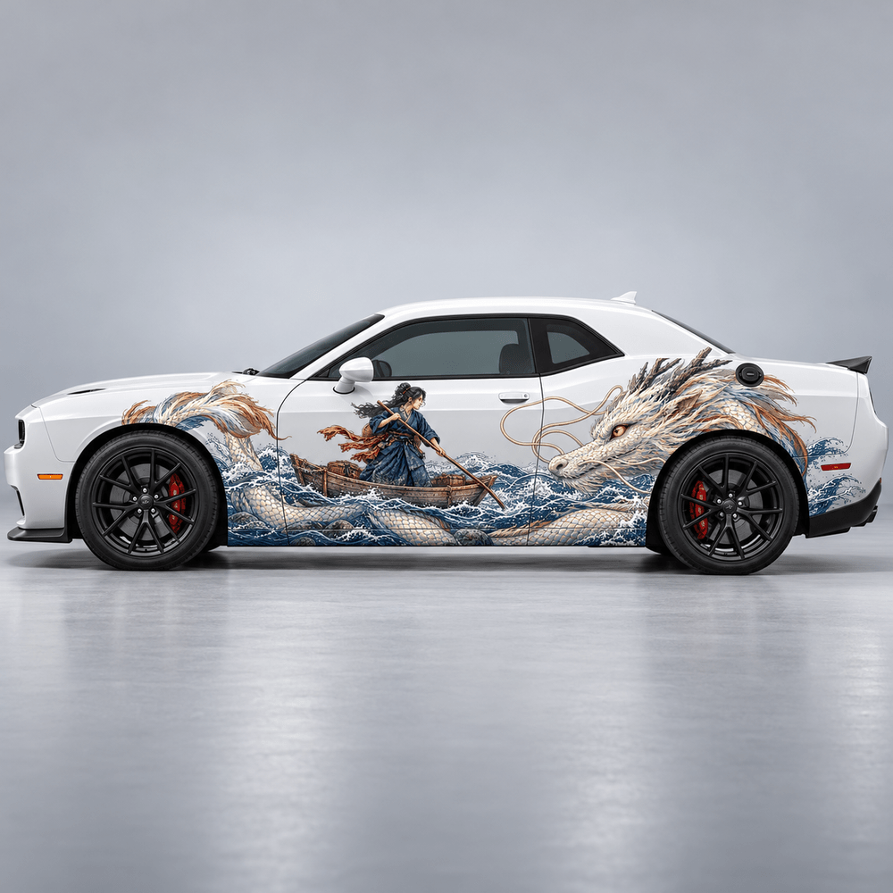 Sounding the Deep | Japanese Dragon Automotive Decal | Instawraps