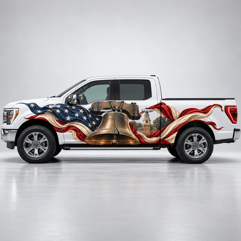 Founding Echo | Liberty Bell and American Flag Automotive Decal | Instawraps