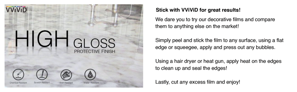 VVIVID VINYL WHITE BLACK-VEINED MARBLE ARCHITECTURAL FILM