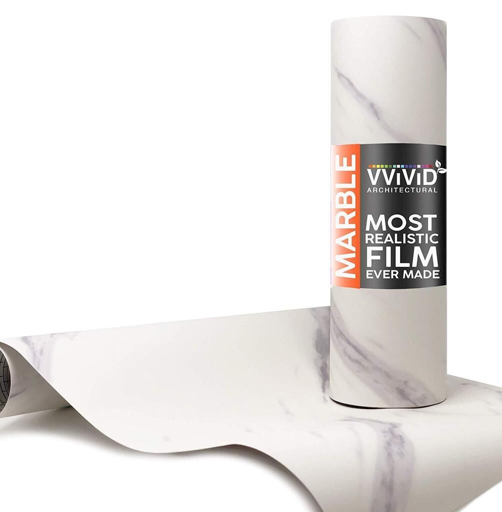 VVIVID VINYL CARRARA WHITE MARBLE MATTE ARCHITECTURAL FILM