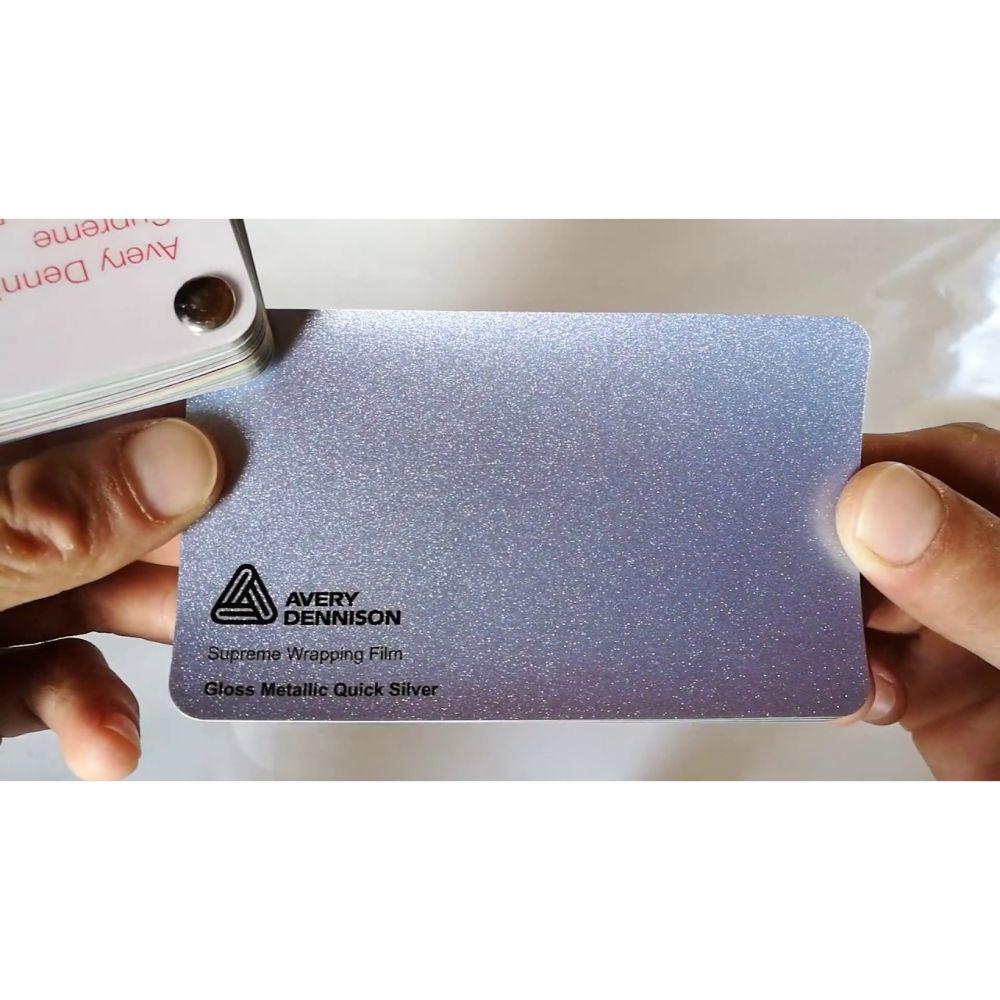 AVERY DENNISON SW900 SUPREME GLOSS SILVER DIAMOND VINYL WRAP | SW900-878-D