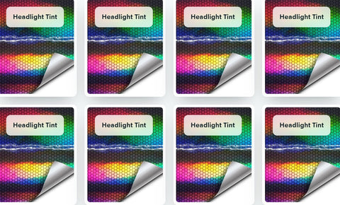 VVivid Vinyl HOLOHEX Chrome Headlight Tint