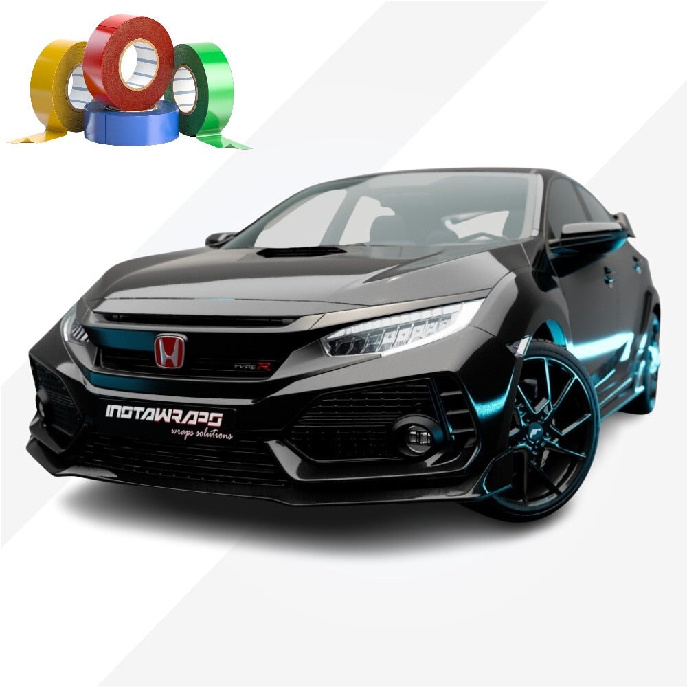 CHROME DELETE / CUSTOM VINYL WRAP TAPE STRIPES | AVERY DENNISON | GLOSS BLACK METALLIC | 192-M