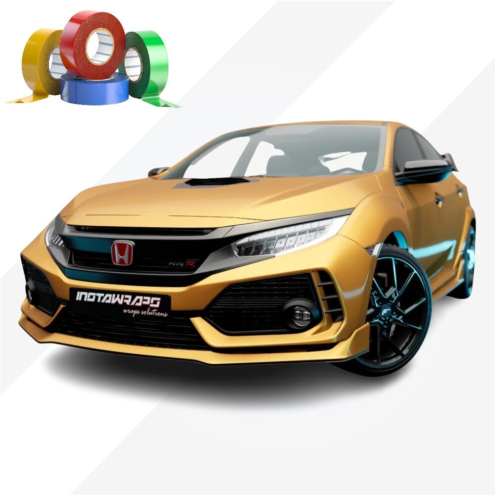 CHROME DELETE / CUSTOM VINYL WRAP TAPE STRIPES | AVERY DENNISON | SATIN ENERGETIC YELLOW METALLIC | SW900-261-S