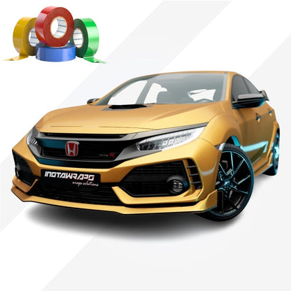 CHROME DELETE / CUSTOM VINYL WRAP TAPE STRIPES | AVERY DENNISON | SATIN ENERGETIC YELLOW METALLIC | 261-S