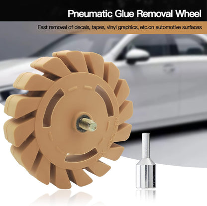 RUBBER ERASER WHEEL WITH DRILL ADAPTER – DECAL & ADHESIVE REMOVER