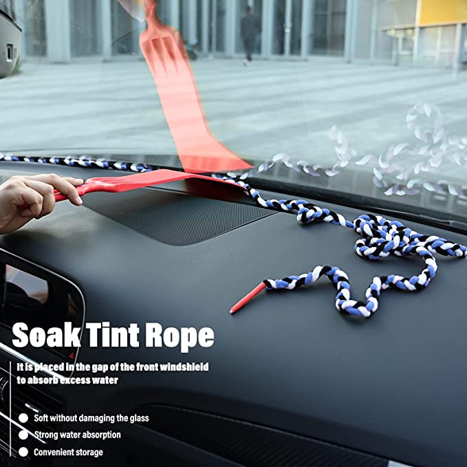 STRAND WINDSHIELD ROPE FOR AUTOMOTIVE WINDOW TINT! ABOSORBENT INSTALLATION TOOL...