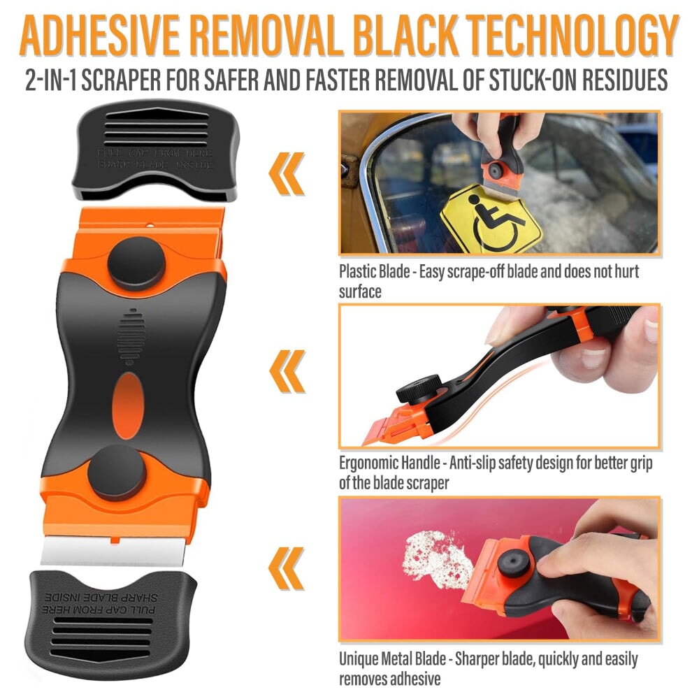 ADHESIVE REMOVER FOR CARS – 3.3 FL. OZ SPRAY WITH SCRAPER