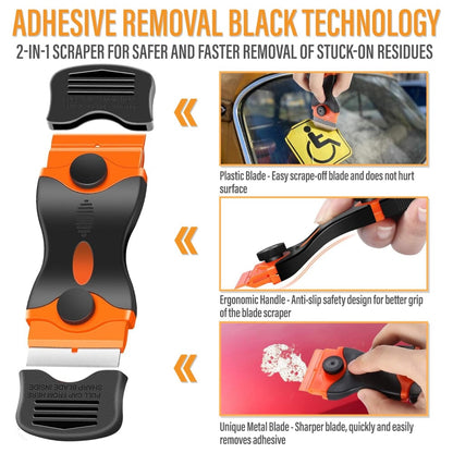ADHESIVE REMOVER FOR CARS – 3.3 FL. OZ SPRAY WITH SCRAPER