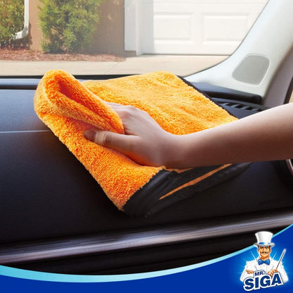 MR. SIGA PREMIUM MICROFIBER DETAILING TOWELS, 6 PACK
