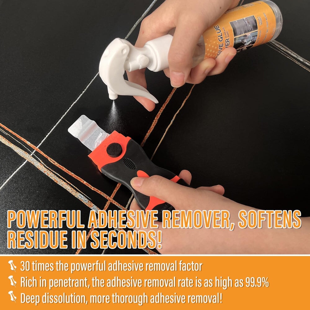 ADHESIVE REMOVER FOR CARS – 3.3 FL. OZ SPRAY WITH SCRAPER