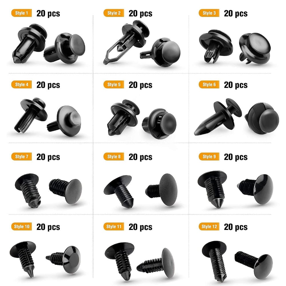 GRC-33 240PCS CAR BUMPER & TRIM RETAINER CLIPS KIT