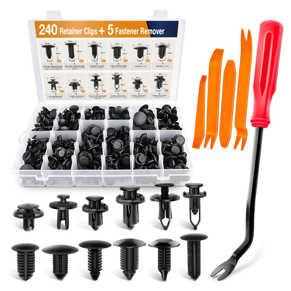 GRC-33 240PCS CAR BUMPER & TRIM RETAINER CLIPS KIT