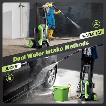 2600PSI ELECTRIC PRESSURE WASHER WITH FOAM CANNON & 4 NOZZLES