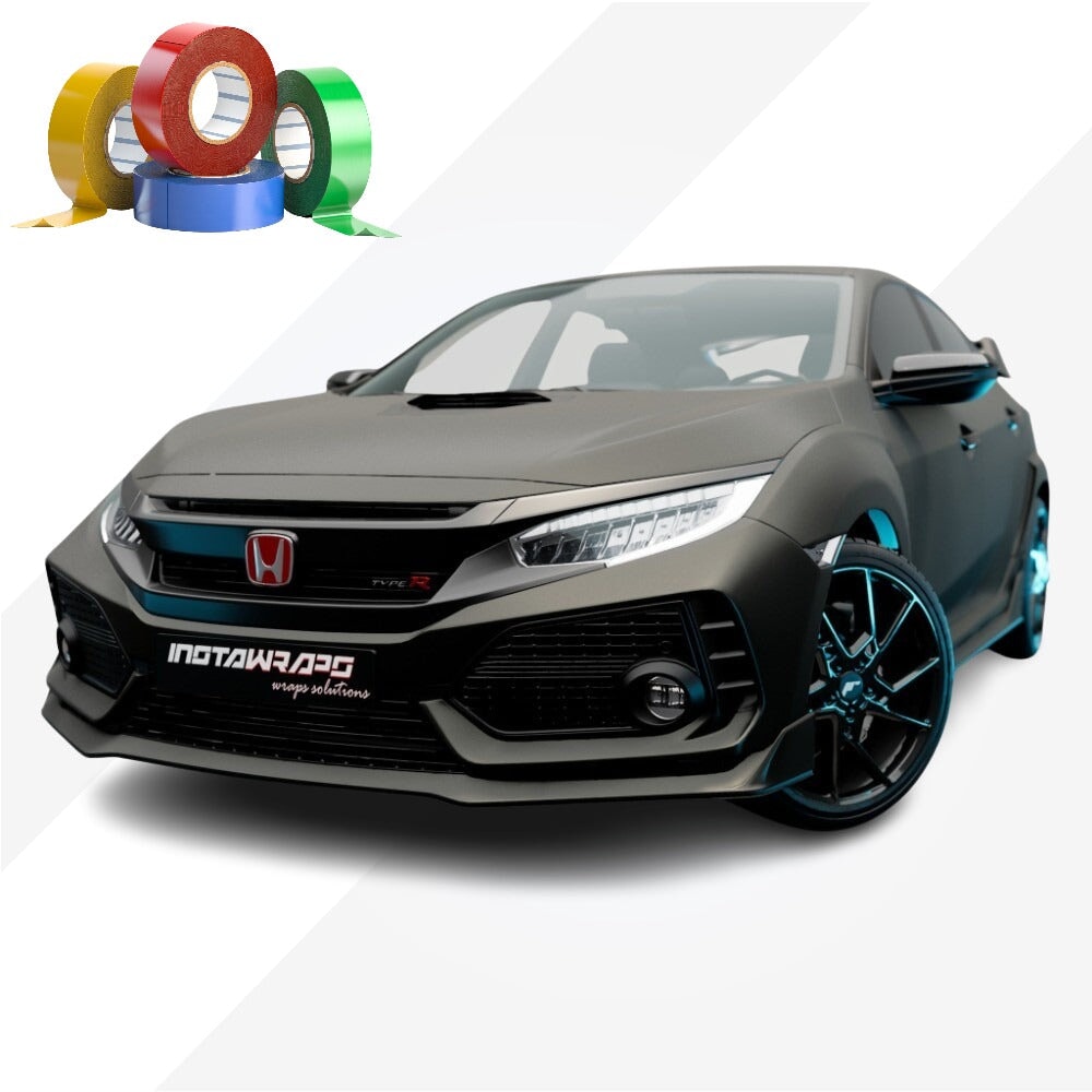CHROME DELETE / CUSTOM VINYL WRAP TAPE STRIPES | AVERY DENNISON | SATIN BLACK ROCK GREY | SW900-823-M