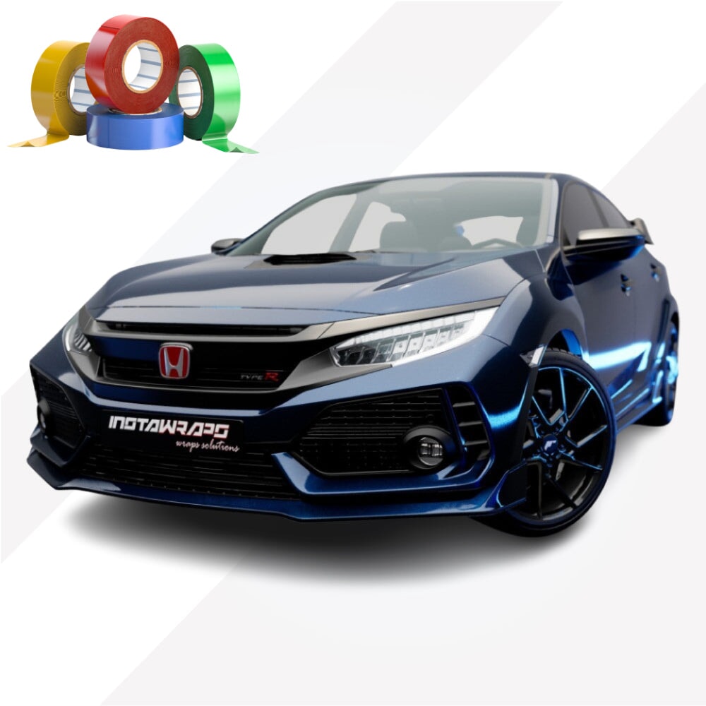 CHROME DELETE / CUSTOM VINYL WRAP TAPE STRIPES | 3M | GLOSS DEEP BLUE METALLIC | G217