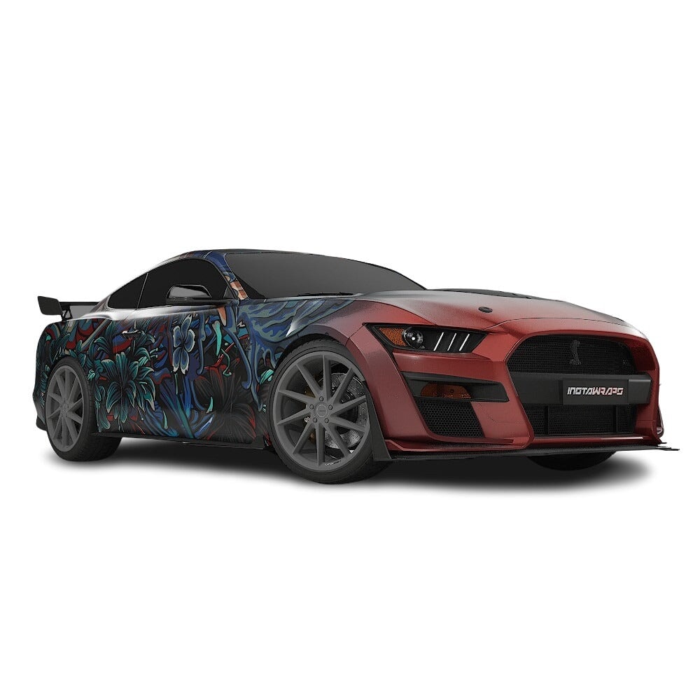 3M / AVERY DENNISON | VINYL WRAPPING FILM PRINTED GRAPHICS | CUSTOM RIDE | FLORAL FURY WRAPS | LETHAL BLOOM | CR3202