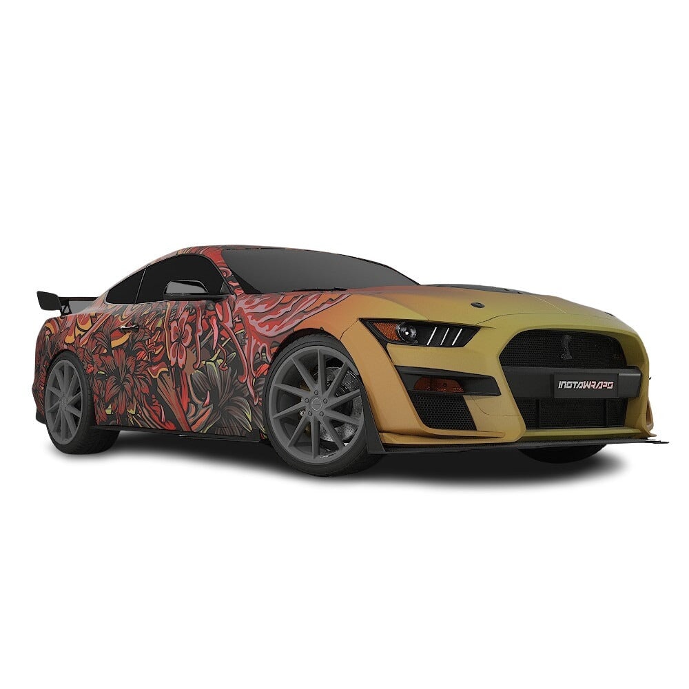 3M / AVERY DENNISON | VINYL WRAPPING FILM PRINTED GRAPHICS | CUSTOM RIDE | FLORAL FURY WRAPS | LETHAL BLOOM | CR3203