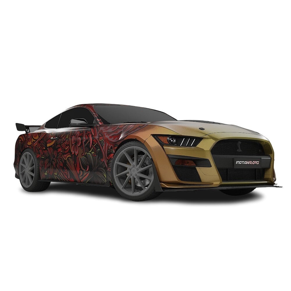 3M / AVERY DENNISON | VINYL WRAPPING FILM PRINTED GRAPHICS | CUSTOM RIDE | FLORAL FURY WRAPS | LETHAL BLOOM | CR3203