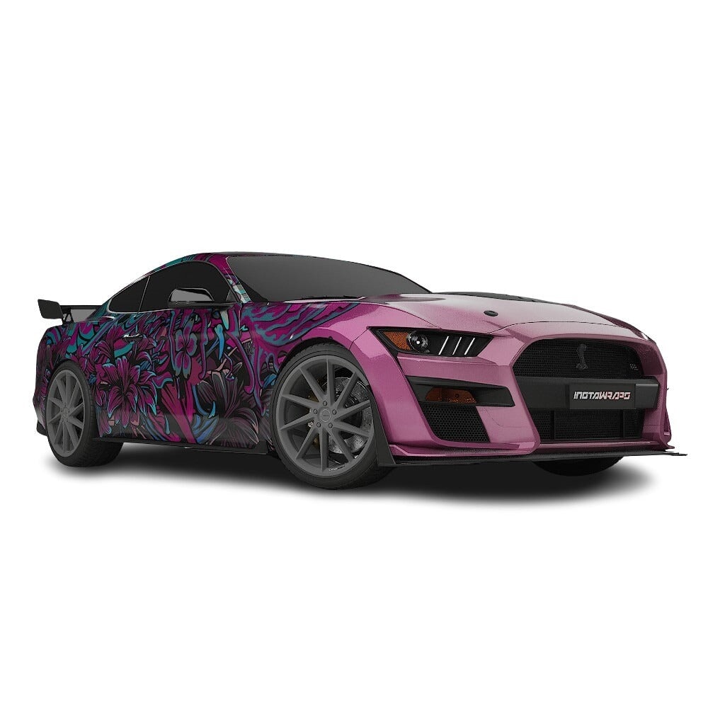 3M / AVERY DENNISON | VINYL WRAPPING FILM PRINTED GRAPHICS | CUSTOM RIDE | FLORAL FURY WRAPS | LETHAL BLOOM | CR3204