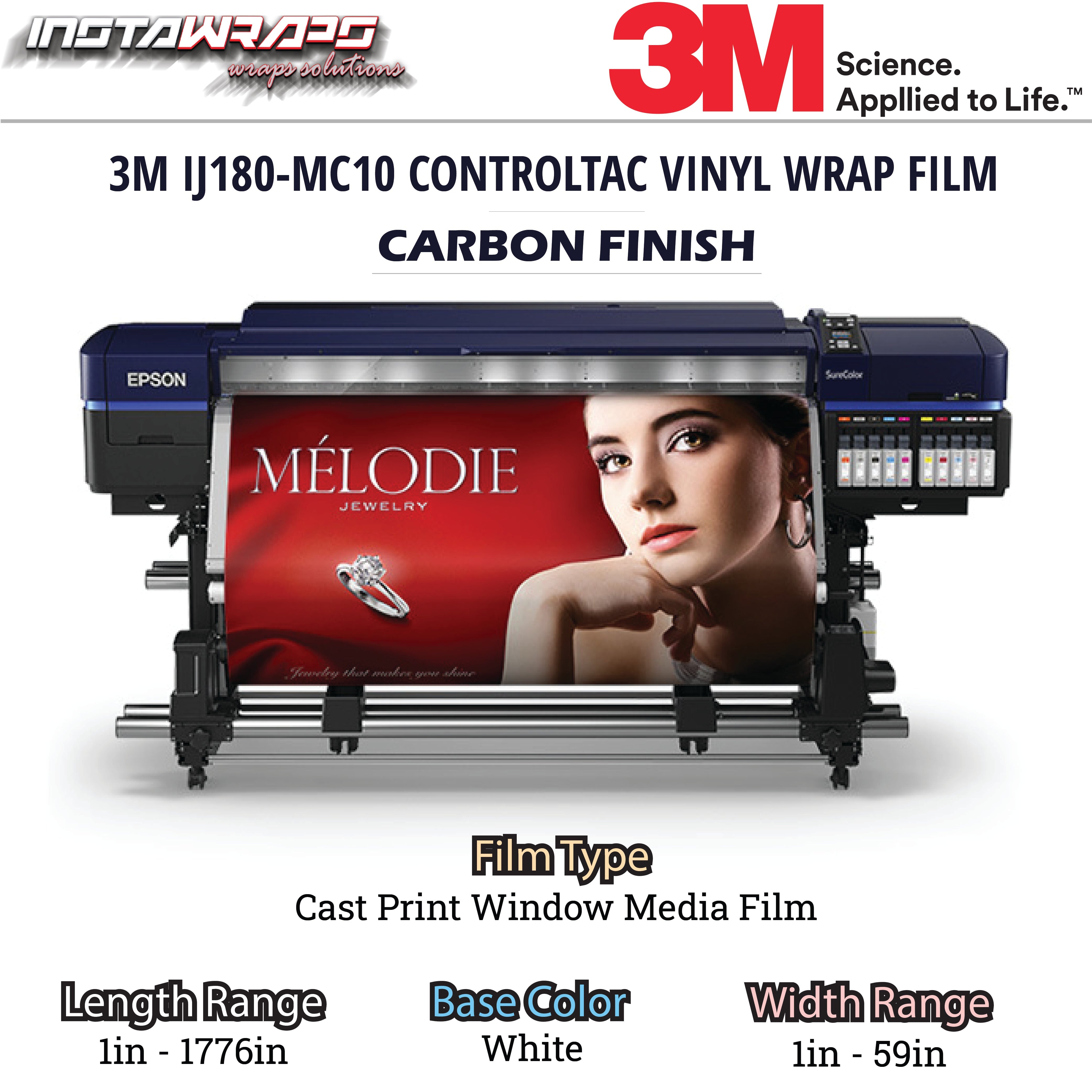 UPLOAD YOUR OWN DESIGN - 3M PRINT FILM / IJ180-MC10 / CARBON FINISH