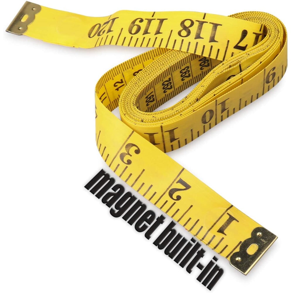 120 INCH / 3 METER SOFT MEASURE TAPE WITH FLEXIBLE MAGNETIC TIP FOR CAR WRAPPING