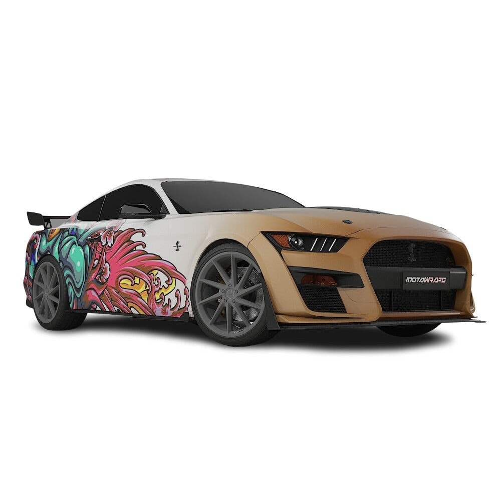 3M / AVERY DENNISON | VINYL WRAPPING FILM PRINTED GRAPHICS | CUSTOM RIDE | FLORAL FURY WRAPS | MYTHIC BLOOM | CR5206