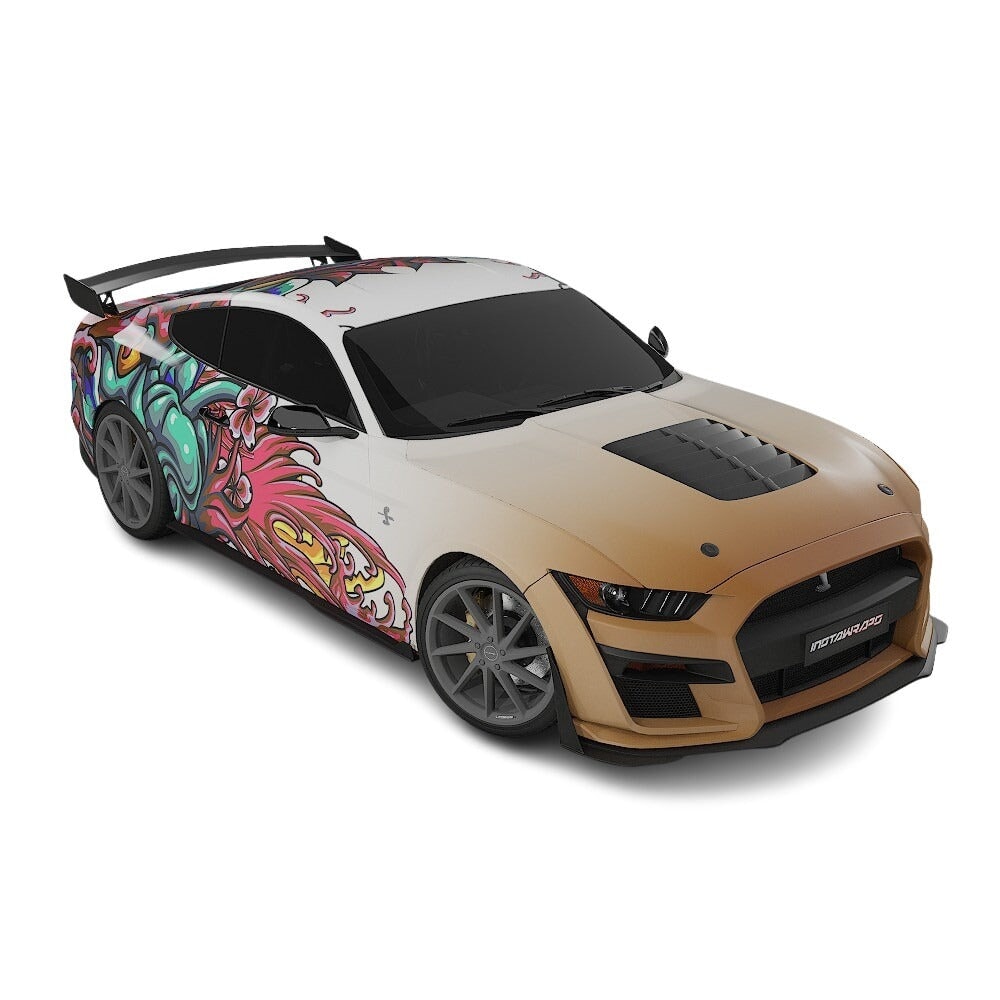 3M / AVERY DENNISON | VINYL WRAPPING FILM PRINTED GRAPHICS | CUSTOM RIDE | FLORAL FURY WRAPS | MYTHIC BLOOM | CR5206