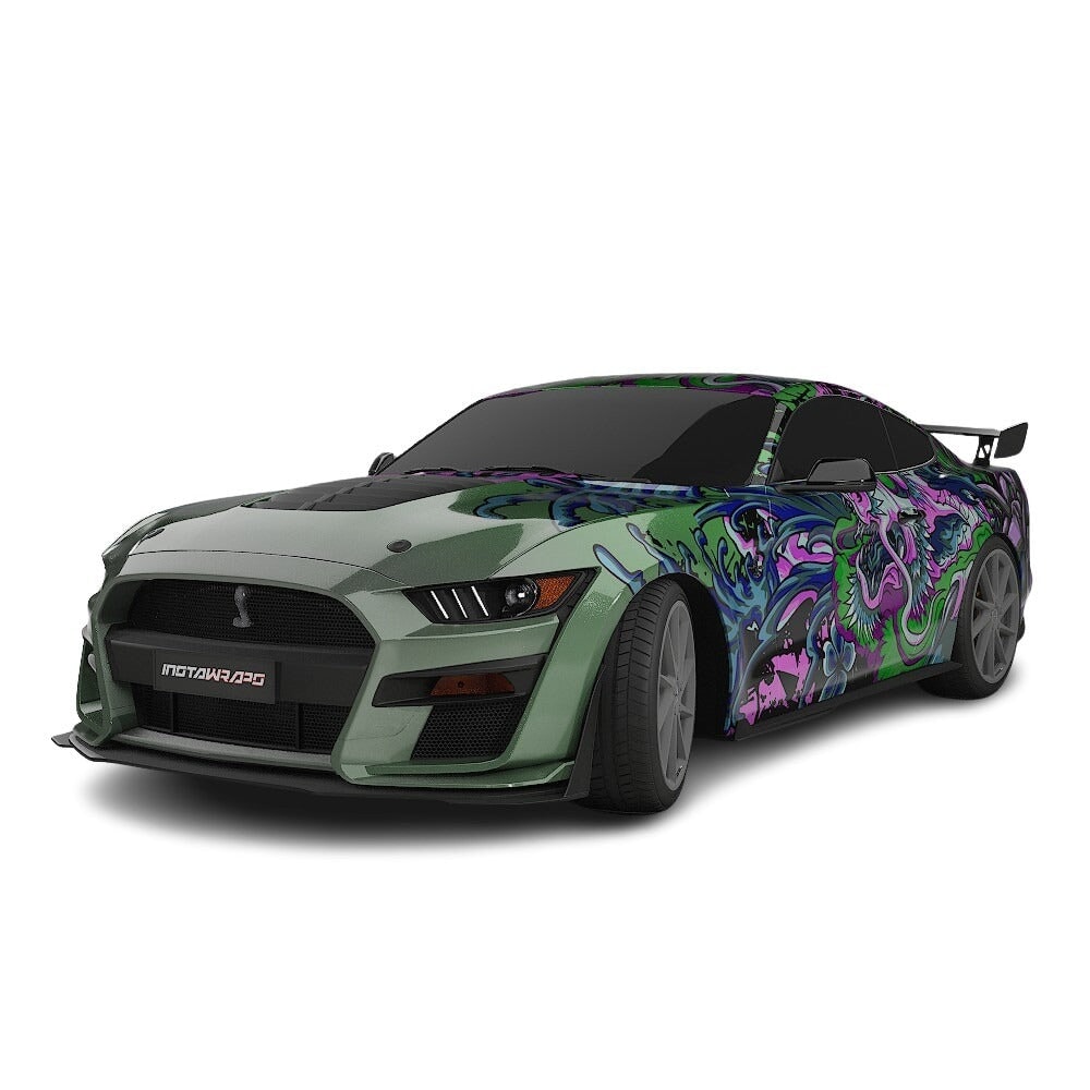 3M / AVERY DENNISON | VINYL WRAPPING FILM PRINTED GRAPHICS | CUSTOM RIDE | FLORAL FURY WRAPS | PHANTOM BLOOM | CR4201