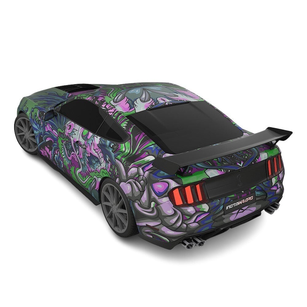 3M / AVERY DENNISON | VINYL WRAPPING FILM PRINTED GRAPHICS | CUSTOM RIDE | FLORAL FURY WRAPS | PHANTOM BLOOM | CR4201