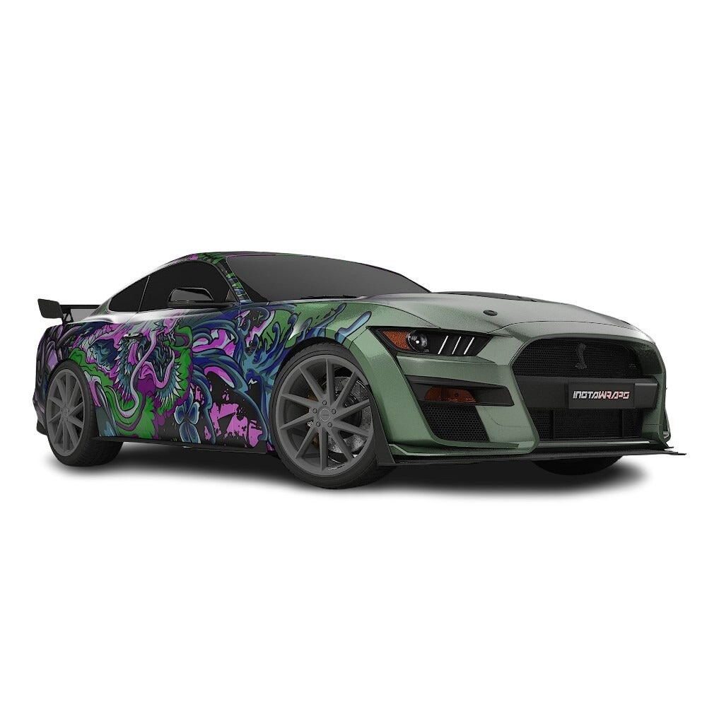 3M / AVERY DENNISON | VINYL WRAPPING FILM PRINTED GRAPHICS | CUSTOM RIDE | FLORAL FURY WRAPS | PHANTOM BLOOM | CR4201