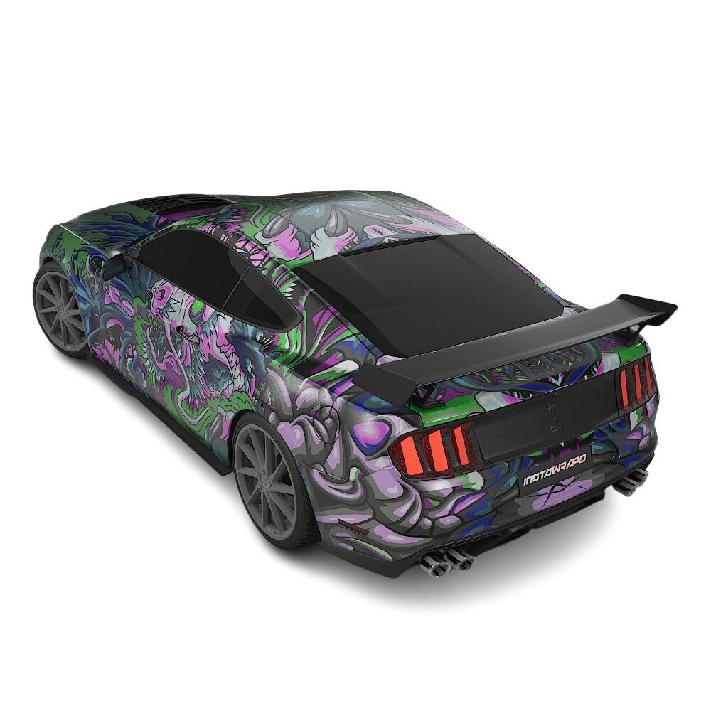 3M / AVERY DENNISON | VINYL WRAPPING FILM PRINTED GRAPHICS | CUSTOM RIDE | FLORAL FURY WRAPS | PHANTOM BLOOM | CR4201