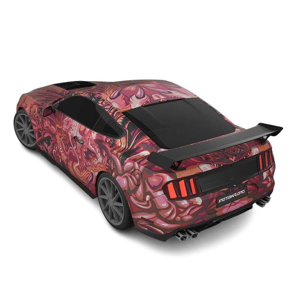 3M / AVERY DENNISON | VINYL WRAPPING FILM PRINTED GRAPHICS | CUSTOM RIDE | FLORAL FURY WRAPS | PHANTOM BLOOM | CR4202