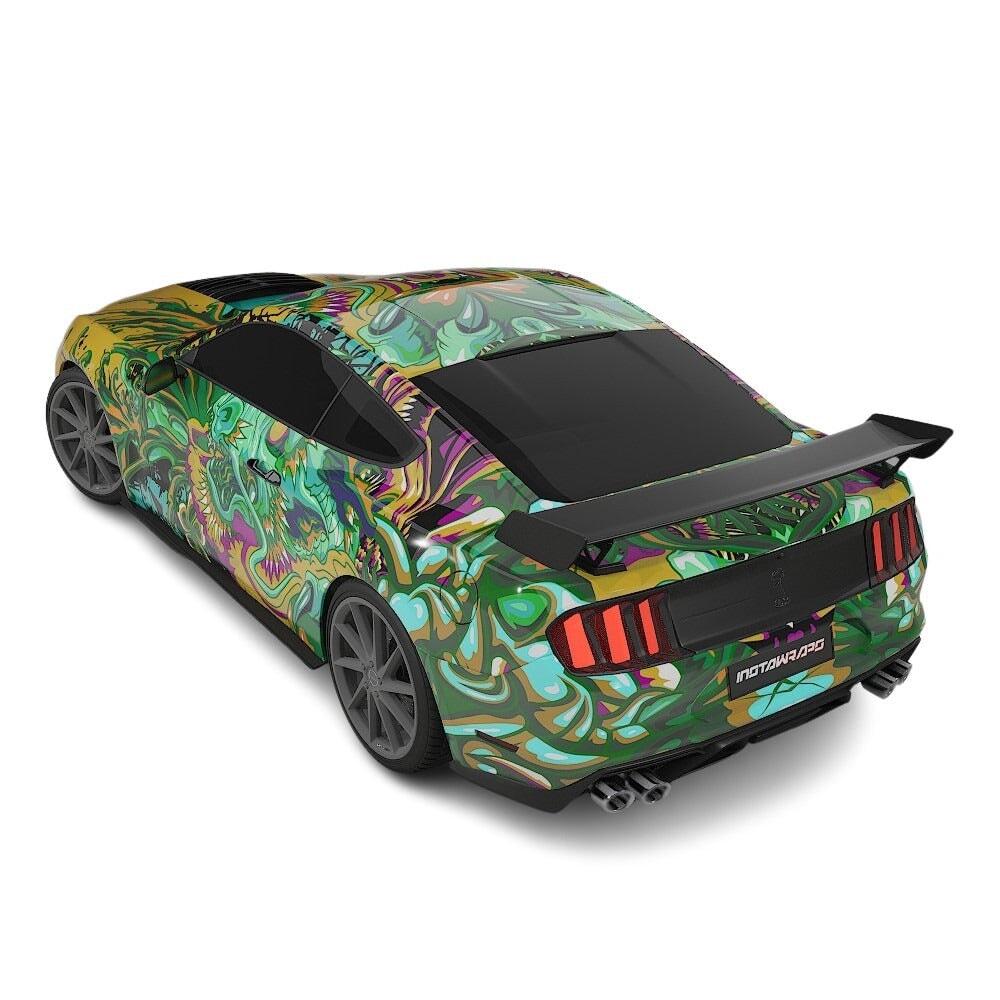 3M / AVERY DENNISON | VINYL WRAPPING FILM PRINTED GRAPHICS | CUSTOM RIDE | FLORAL FURY WRAPS | PHANTOM BLOOM | CR4203
