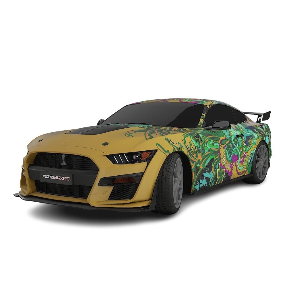 3M / AVERY DENNISON | VINYL WRAPPING FILM PRINTED GRAPHICS | CUSTOM RIDE | FLORAL FURY WRAPS | PHANTOM BLOOM | CR4203