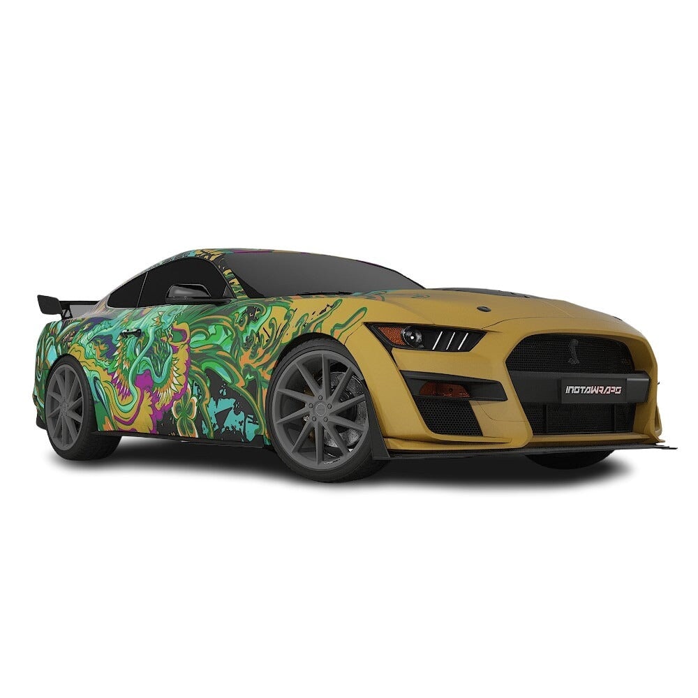 3M / AVERY DENNISON | VINYL WRAPPING FILM PRINTED GRAPHICS | CUSTOM RIDE | FLORAL FURY WRAPS | PHANTOM BLOOM | CR4203