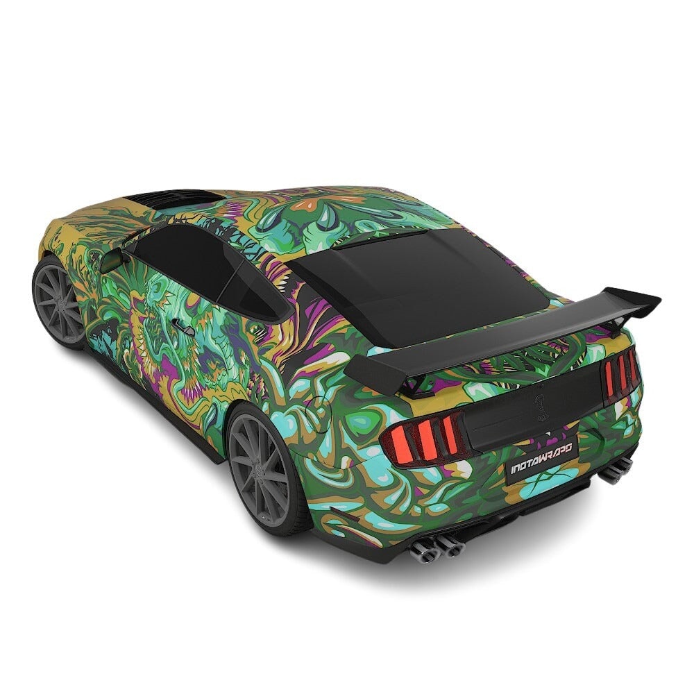 3M / AVERY DENNISON | VINYL WRAPPING FILM PRINTED GRAPHICS | CUSTOM RIDE | FLORAL FURY WRAPS | PHANTOM BLOOM | CR4203