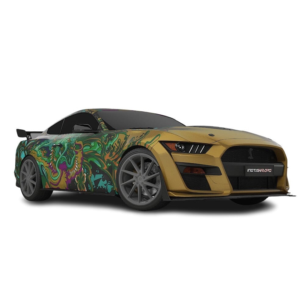3M / AVERY DENNISON | VINYL WRAPPING FILM PRINTED GRAPHICS | CUSTOM RIDE | FLORAL FURY WRAPS | PHANTOM BLOOM | CR4203