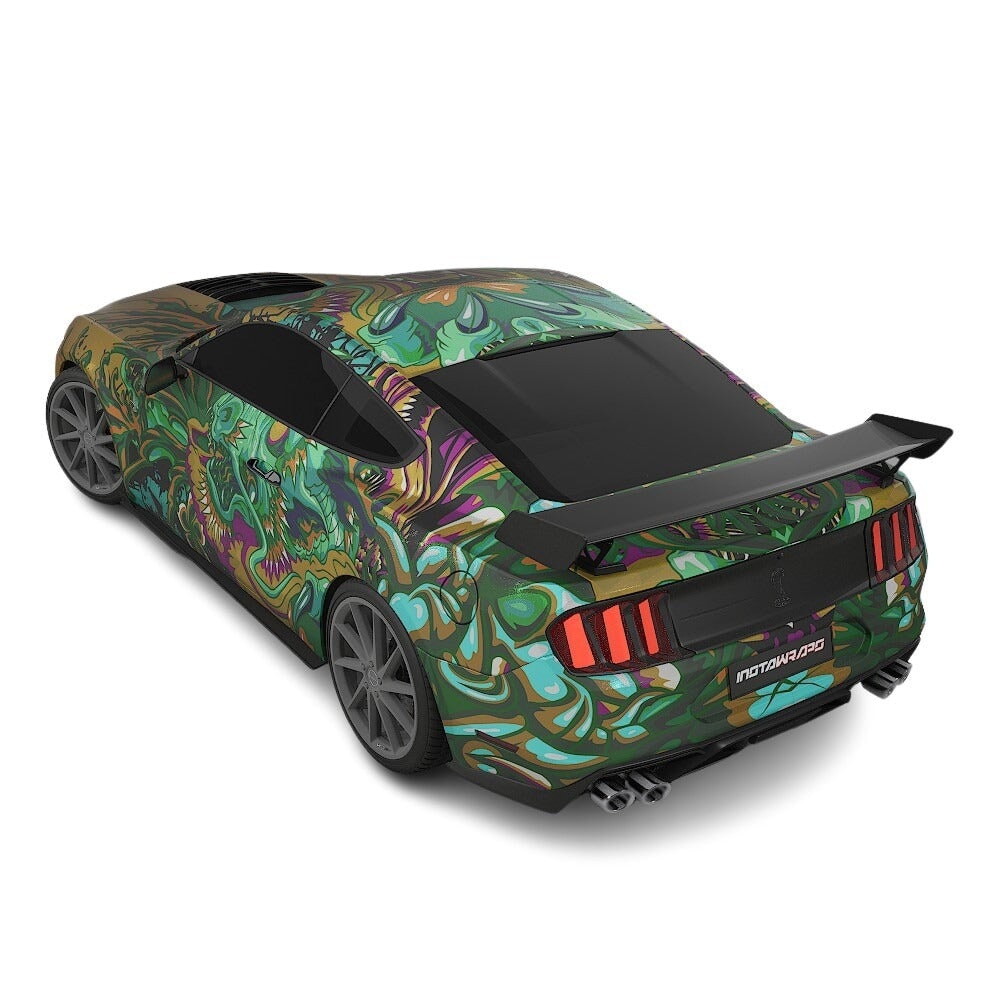 3M / AVERY DENNISON | VINYL WRAPPING FILM PRINTED GRAPHICS | CUSTOM RIDE | FLORAL FURY WRAPS | PHANTOM BLOOM | CR4203