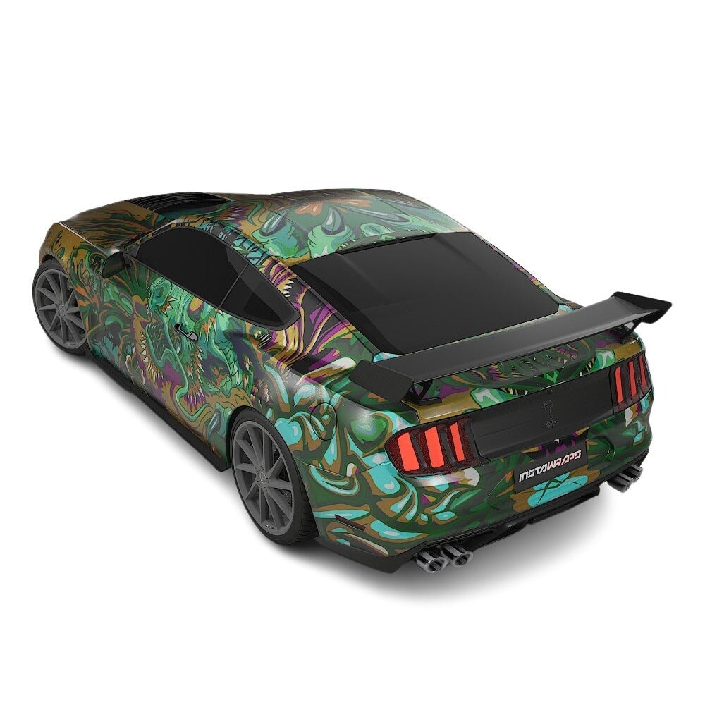 3M / AVERY DENNISON | VINYL WRAPPING FILM PRINTED GRAPHICS | CUSTOM RIDE | FLORAL FURY WRAPS | PHANTOM BLOOM | CR4203