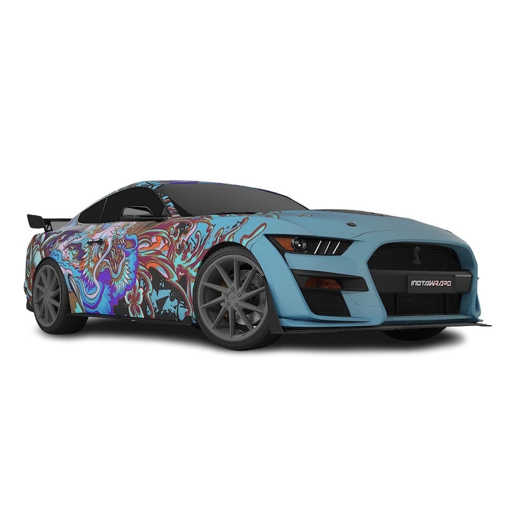 3M / AVERY DENNISON | VINYL WRAPPING FILM PRINTED GRAPHICS | CUSTOM RIDE | FLORAL FURY WRAPS | PHANTOM BLOOM | CR4204