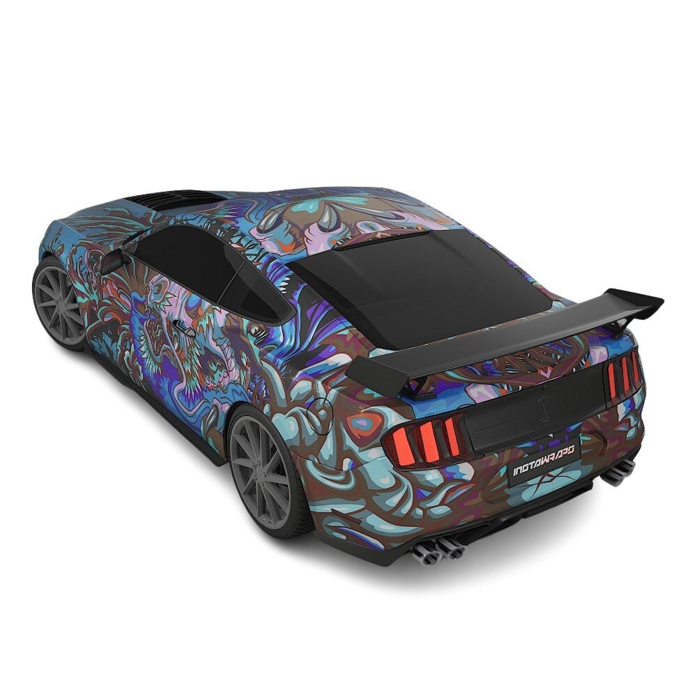 3M / AVERY DENNISON | VINYL WRAPPING FILM PRINTED GRAPHICS | CUSTOM RIDE | FLORAL FURY WRAPS | PHANTOM BLOOM | CR4204