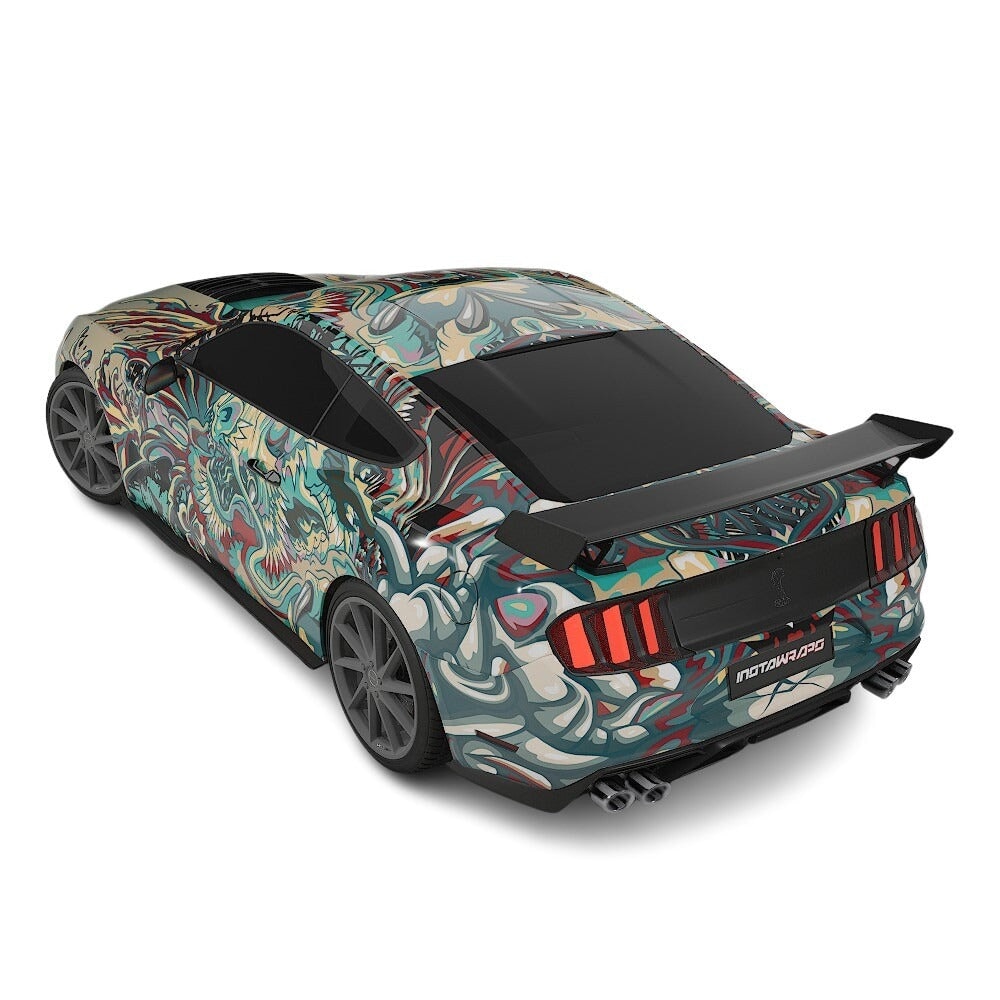 3M / AVERY DENNISON | VINYL WRAPPING FILM PRINTED GRAPHICS | CUSTOM RIDE | FLORAL FURY WRAPS | PHANTOM BLOOM | CR4205