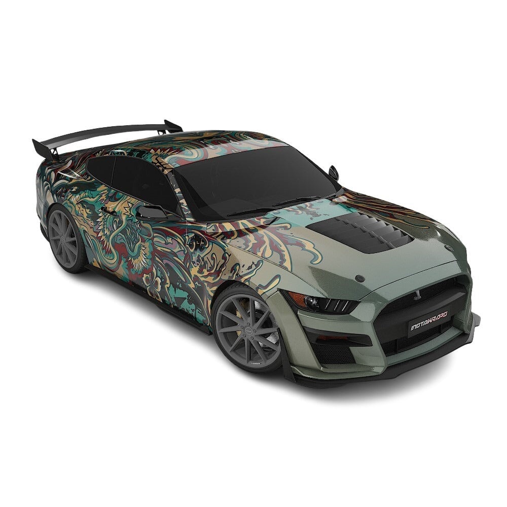 3M / AVERY DENNISON | VINYL WRAPPING FILM PRINTED GRAPHICS | CUSTOM RIDE | FLORAL FURY WRAPS | PHANTOM BLOOM | CR4205