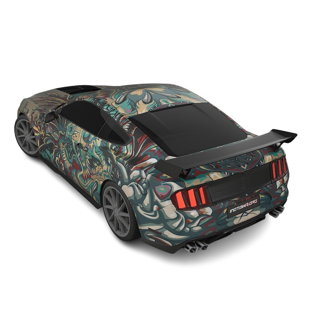 3M / AVERY DENNISON | VINYL WRAPPING FILM PRINTED GRAPHICS | CUSTOM RIDE | FLORAL FURY WRAPS | PHANTOM BLOOM | CR4205